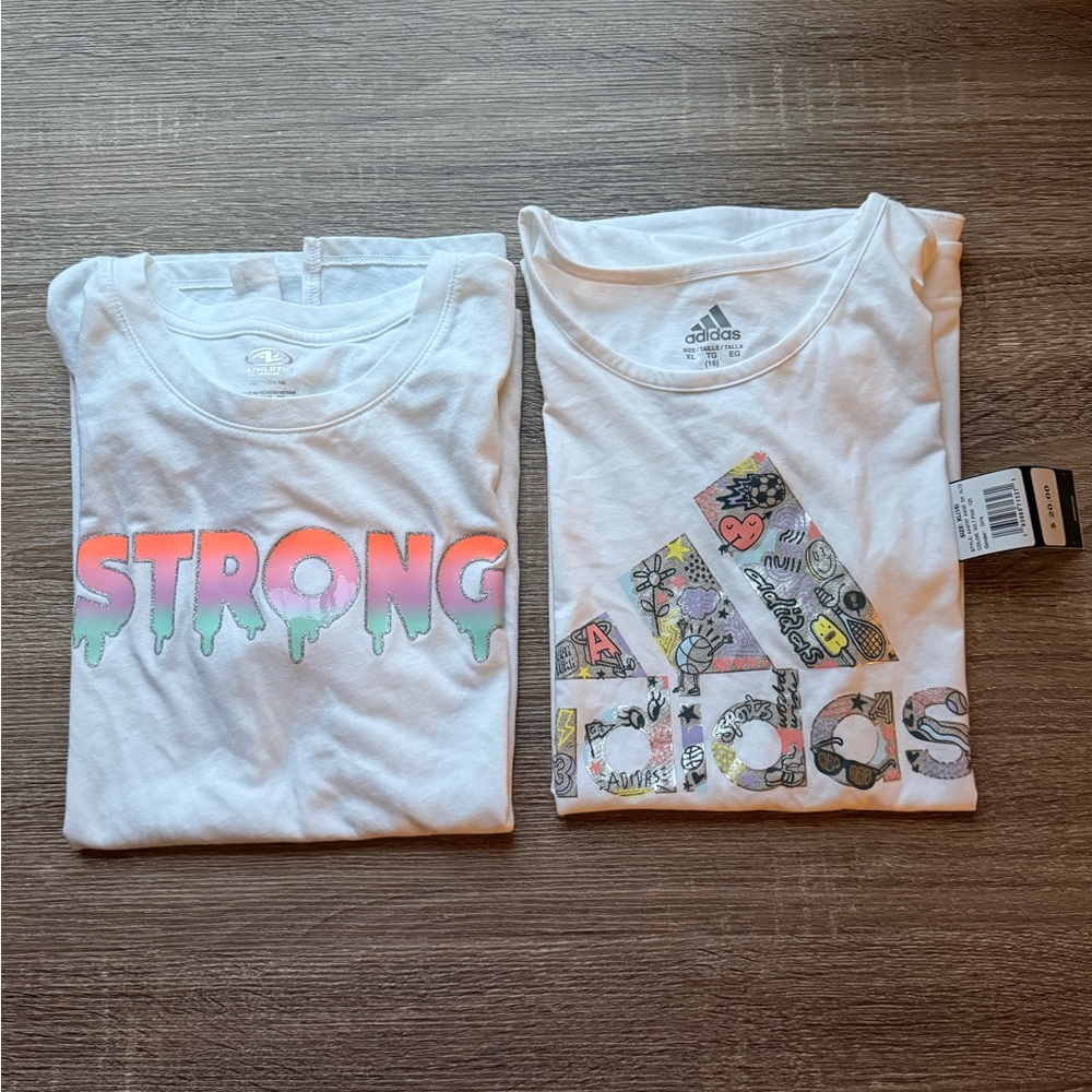 Two For The Price Of One! Girls Short Sleeve T-Shirts, Size Girls 14-16